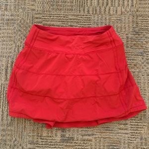 Lululemon red pace rival skirt